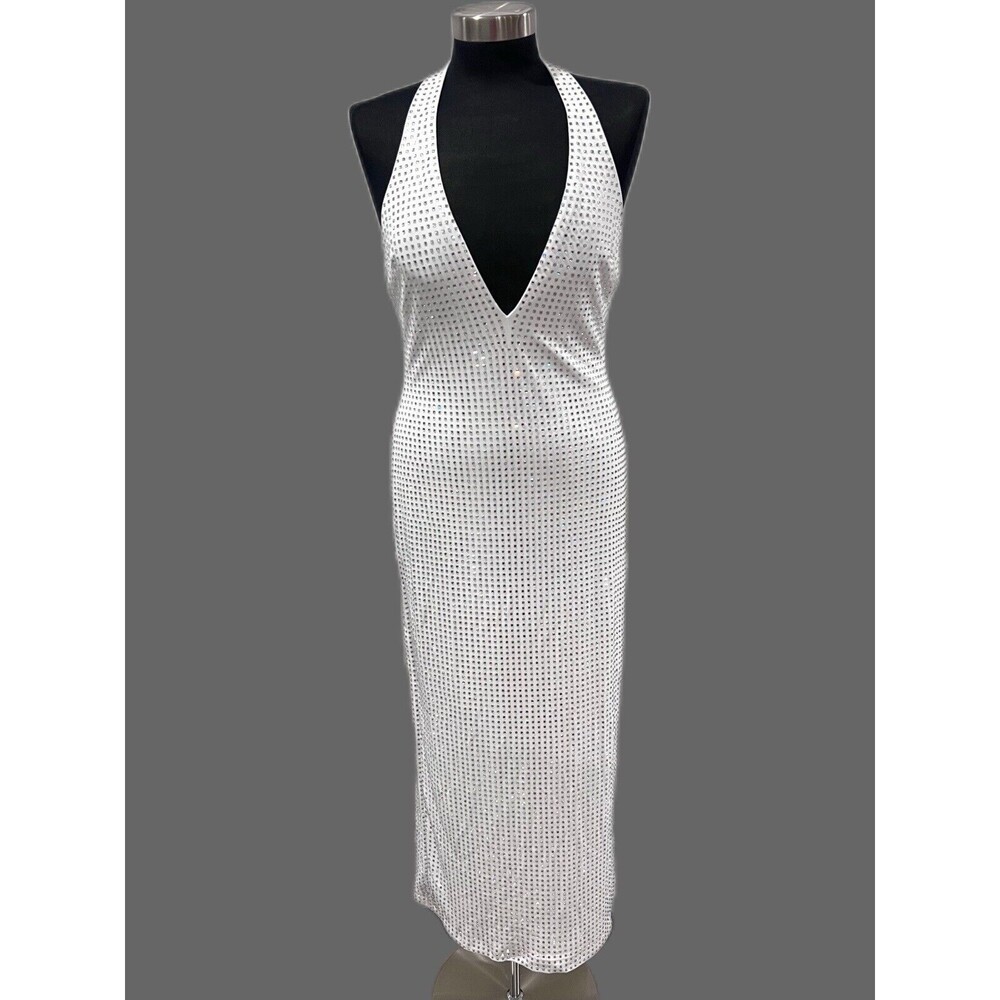 Zara White Halter Midi Dress